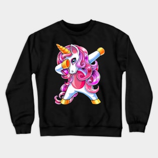 Dabbing Unicorn Birthday Shirt Girls Cute Unicorn Crewneck Sweatshirt